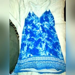 Beautiful blue and white dress